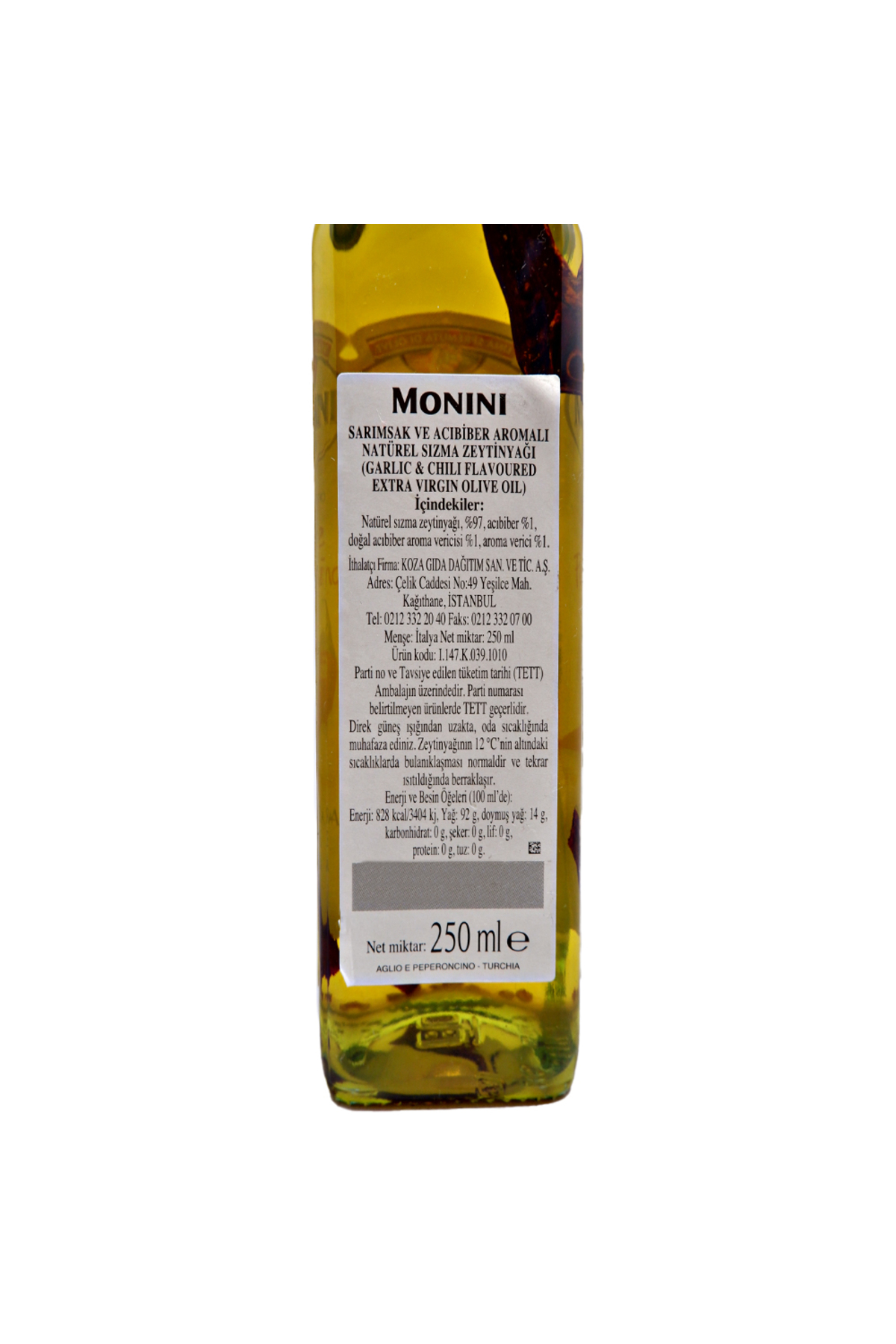 Sarımsak Ve Acıbiberli Zeytinyağı 250 ml