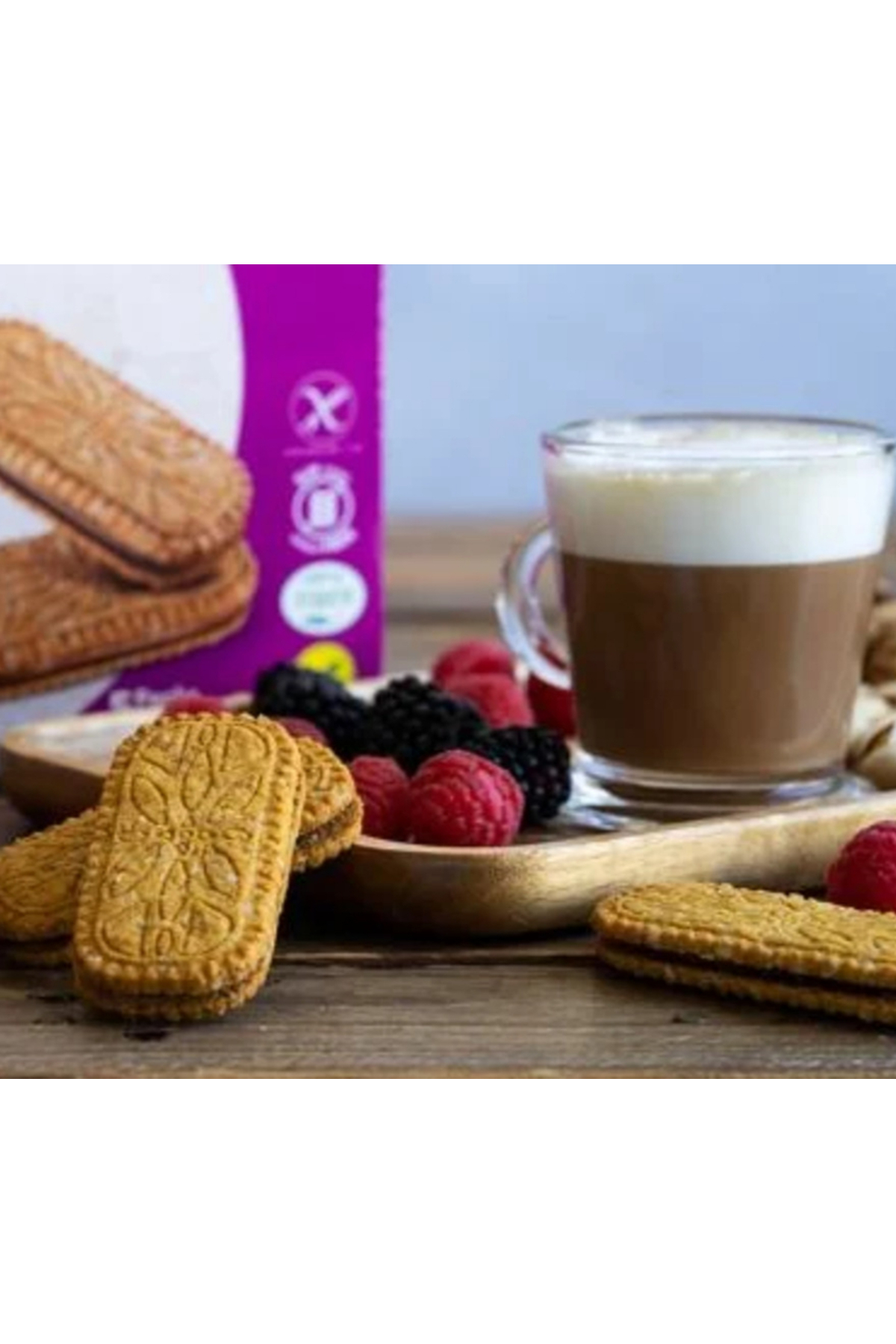 Glutensiz Çikolata Dolgulu Sandviç Bisküvi 225g