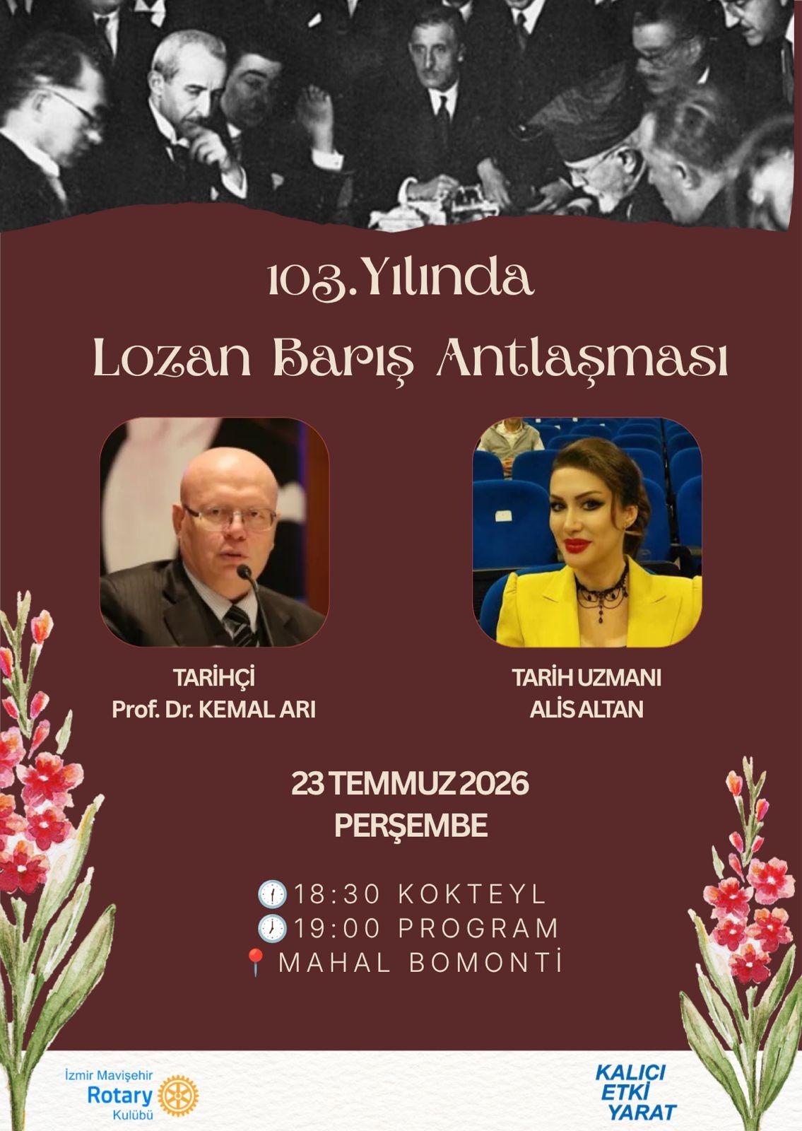 103. Yılında Lozan Barış Antlaşması