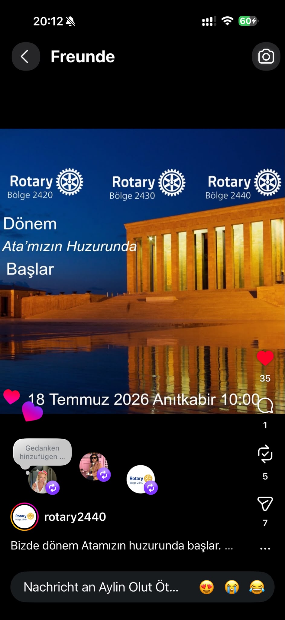 2440 BÖLGE ANITKABİR ZİYARETİ