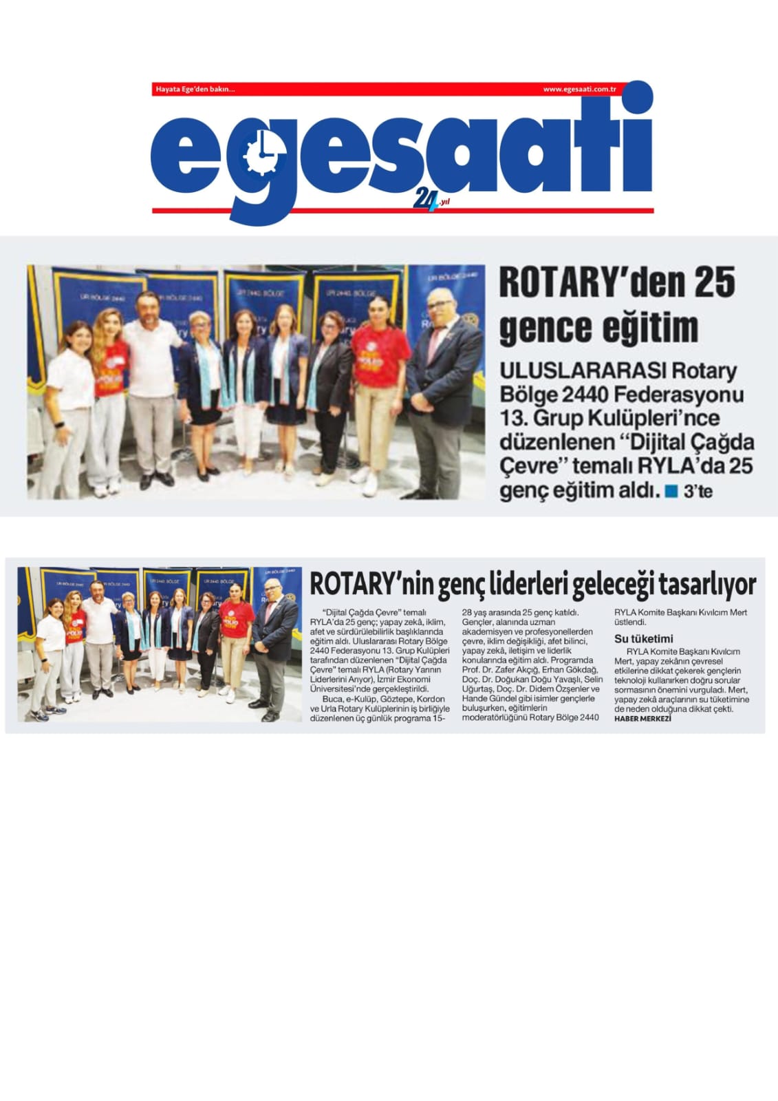 ROTARY'den 25 gence eğitim